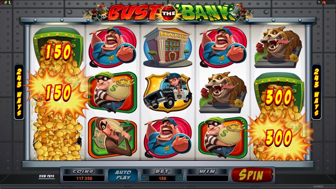 bust the bank slot review microgaming