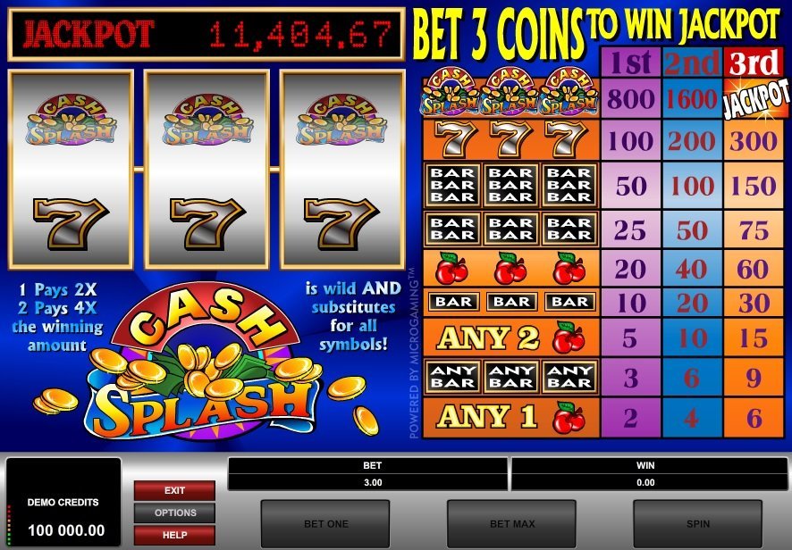 Cashsplash 3 Reel Slot Überprüfung