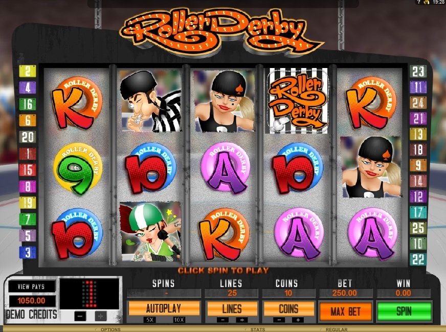 Roller Derby lošimo automato apžvalga